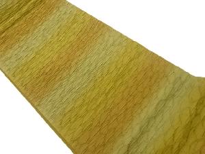 ふくれ織暈し横段模様織出し全通洒落袋帯